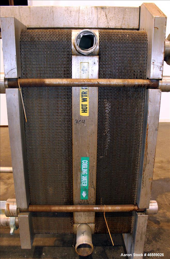 Used Alfa Laval Plate Heat Exchanger, Model A10RCF, 304 Stainless Steel.