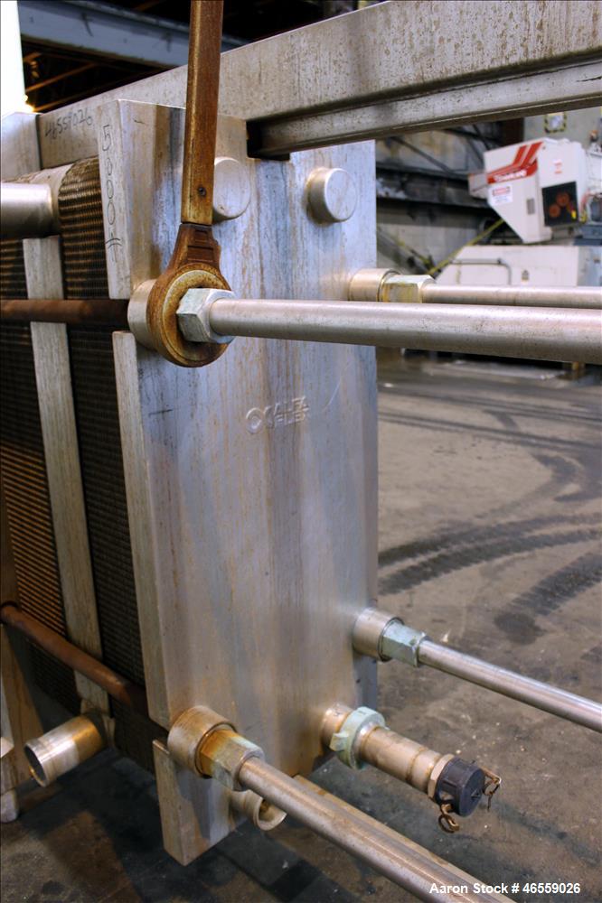 Used Alfa Laval Plate Heat Exchanger, Model A10RCF, 304 Stainless Steel.