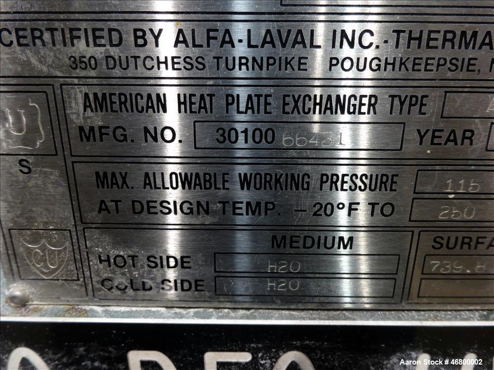 Used Alfa Laval Plate Heat Exchanger, Type AM20-FG