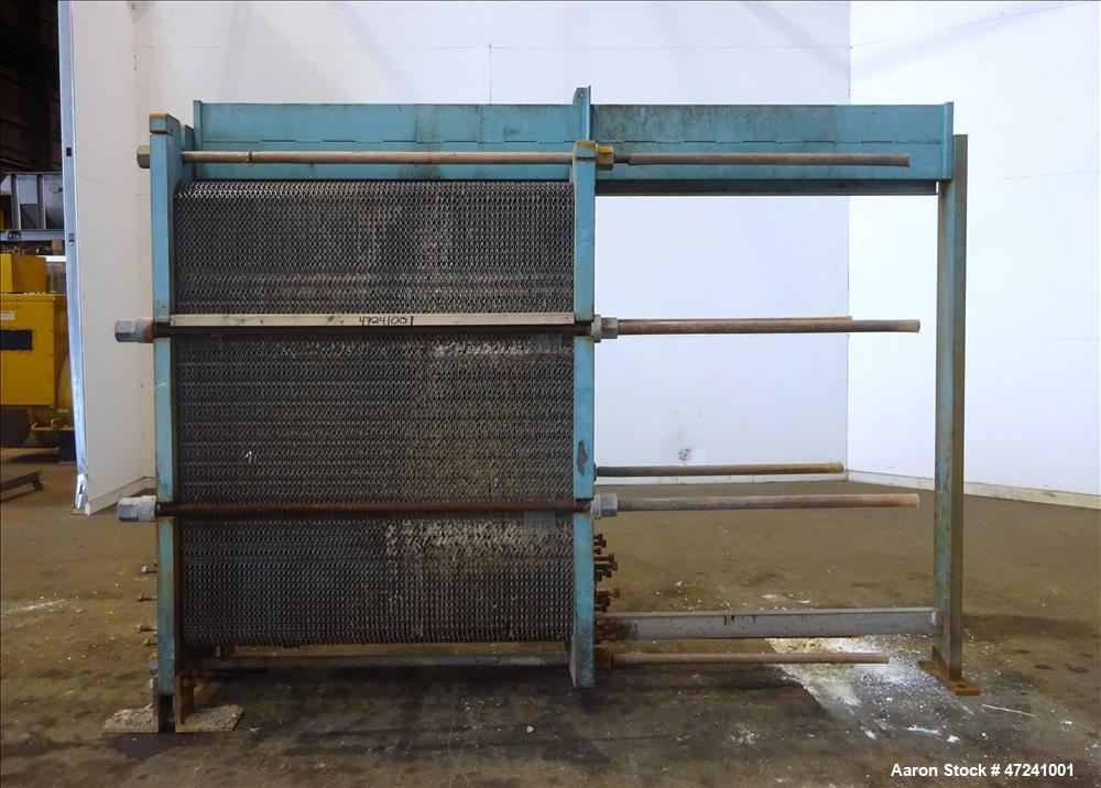 Used Alfa Laval Plate Type Heat Exchanger, Model AM20-FG, Surface Area 1,351.50
