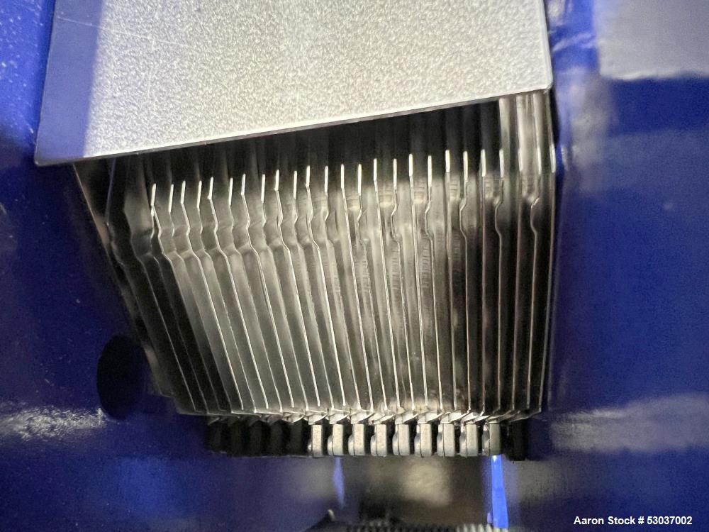 Used- Alfa Laval Plate Heat Exchanger, Model AQ2L-FD, 74.1 Square Feet, Vertical. (29) Stainless steel 0.4mm thick plates. R...