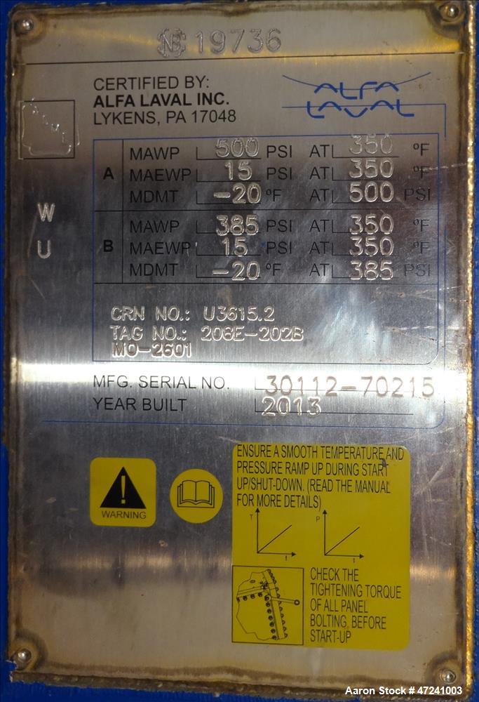 Unused- Alfa Laval Model CPX75-V-500 Compabloc Heat Exchanger