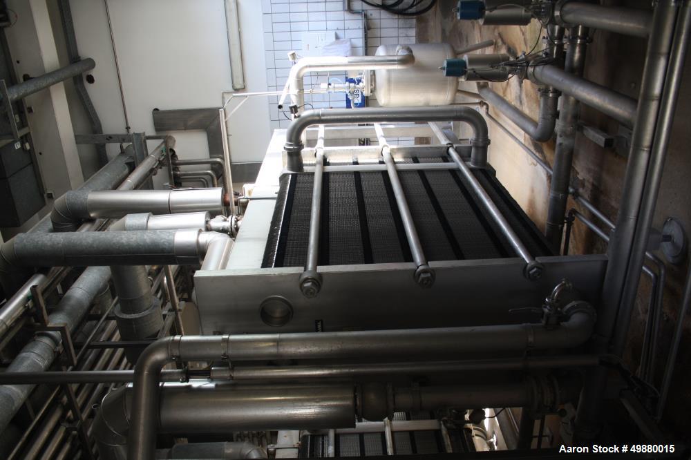 Used Alfa Laval plate heat exchanger, type M15-F-FMC, stainless steel, Max. working pressure 195 PSI/13 bar at a max. 248 deg F/120 deg C. Serial # 30100-545, New 1992. Incl. 1 x Dessel stainless ste...