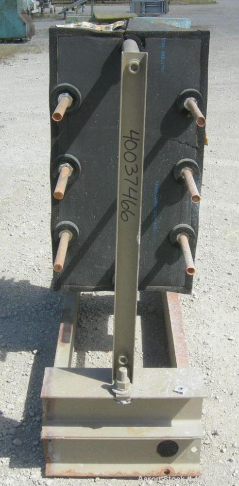 Used Alfa Laval Plate Heat Exchanger, Model M10-BFG, 255 square feet, 304 stainless steel. (99) plates. Rated 150 psi at 230 deg.f.. Built 1993.