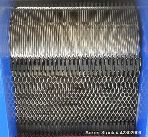 Unused- Alfa Laval Thermal Plate Exchanger, 149.80 Square Feet, Model M10-BFG. (60) 0.5 mm thick 316 stainless steel plates. Designed 150 psi at –20 to 86 deg.f.. (4) 4" Blind Inlets/Outlets. Mounted...