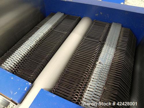 Used Alfa Laval Thermal Plate Exchanger, 250.5 Square Feet, Model M10-BFG. (99) Approximately 14-1/2’’ wide x 34-1/2’’ tall x 0.50 mm thick commercially pure titanium plates. Designed 150 psi at –20 ...