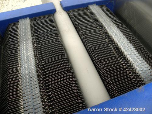 Used Alfa Laval Thermal Plate Exchanger, 250.5 Square Feet, Model M10-BFG. (99) Approximately 14-1/2’’ wide x 34-1/2’’ tall x 0.50 mm thick commercially pure titanium plates. Designed 150 psi at –20 ...