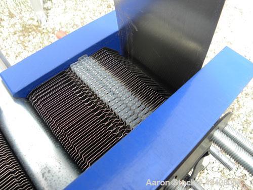 Used Alfa Laval Thermal Plate Exchanger, 116.3 Square Feet, Model M10-BFG. (47) Approximately 14-1/2 wide x 34-1/2 tall x 0.50 mm thick commercially pure titanium plates. Designed 150 psi at 20 to 22...