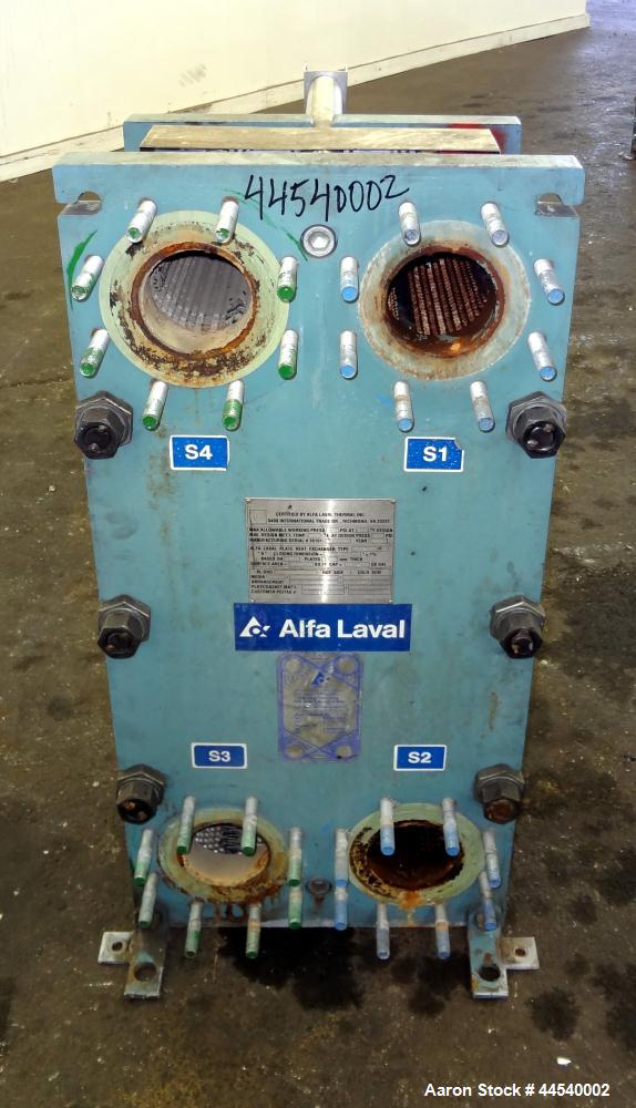 Used Alfa Laval Thermal Plate Exchanger, 153 Square Feet, Model M10-MFG