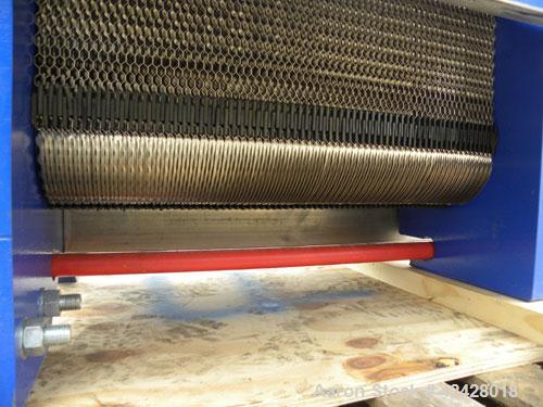 Used Alfa Laval Thermal Plate Exchanger, 887.6 square feet, model M15-BFG. (133) Approximately 20-1/2’’ wide x 60’’ tall x 0.50 mm thick 316 stainless steel plates. Designed 150 psi at –20 to 225 deg...