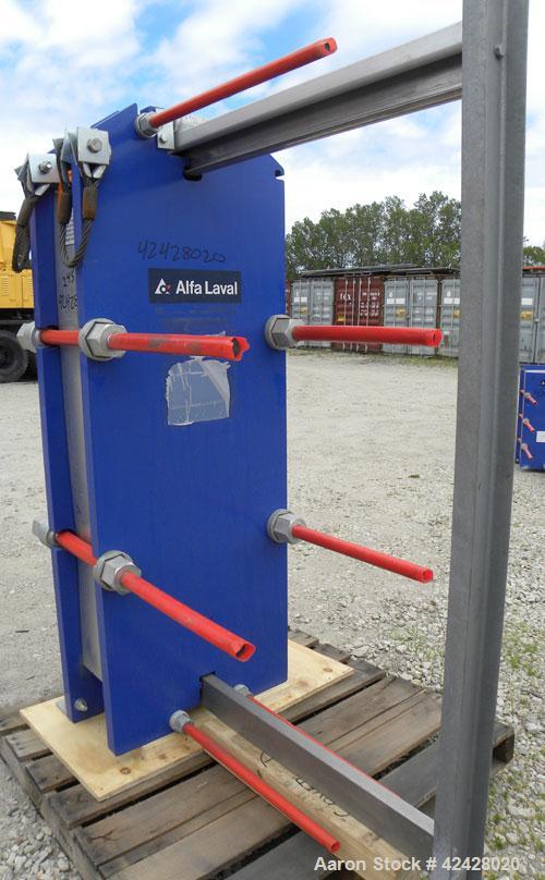 Used Alfa Laval Thermal Plate Exchanger, 387.1 square feet, model M15-BFG. (58) Approximately 20-1/2’’ wide x 60’’ tall x 0.50 mm thick 316 stainless steel plates. Designed 150 psi at –20 to 225 deg ...