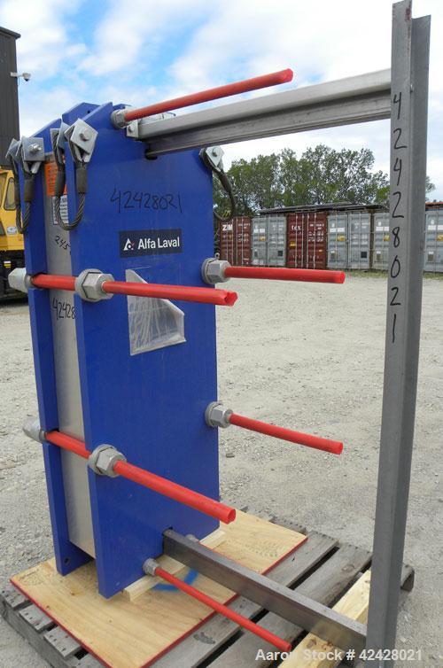 Used Alfa Laval Thermal Plate Exchanger, 387.1 square feet, model M15-BFG. (58) Approximately 20-1/2’’ wide x 60’’ tall x 0.50 mm thick 316 stainless steel plates. Designed 150 psi at –20 to 225 deg ...