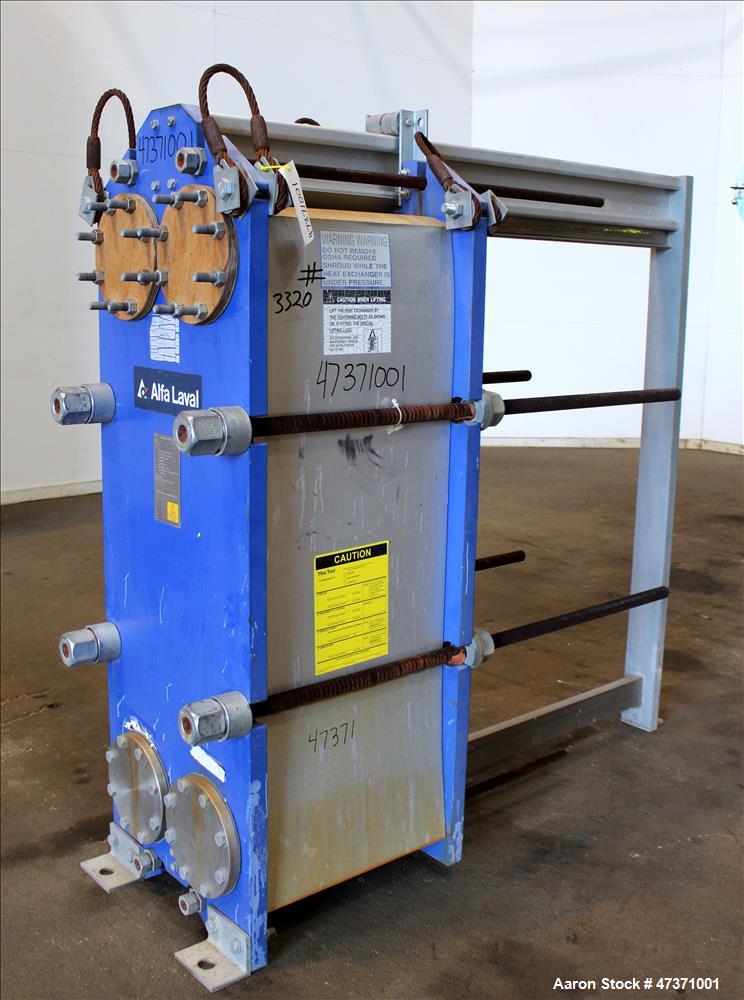Used Alfa Laval Thermal Plate Exchanger, 1200.82 Square Feet, Model M15-BFG.