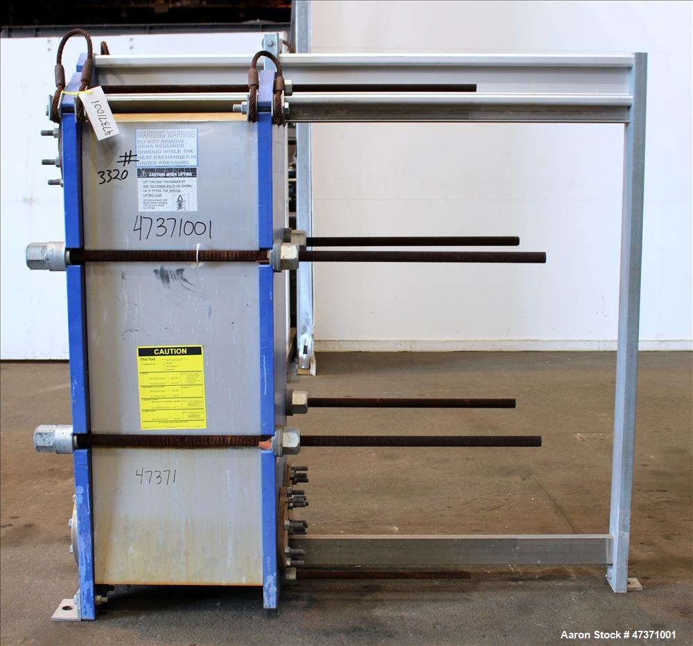 Used Alfa Laval Thermal Plate Exchanger, 1200.82 Square Feet, Model M15-BFG.