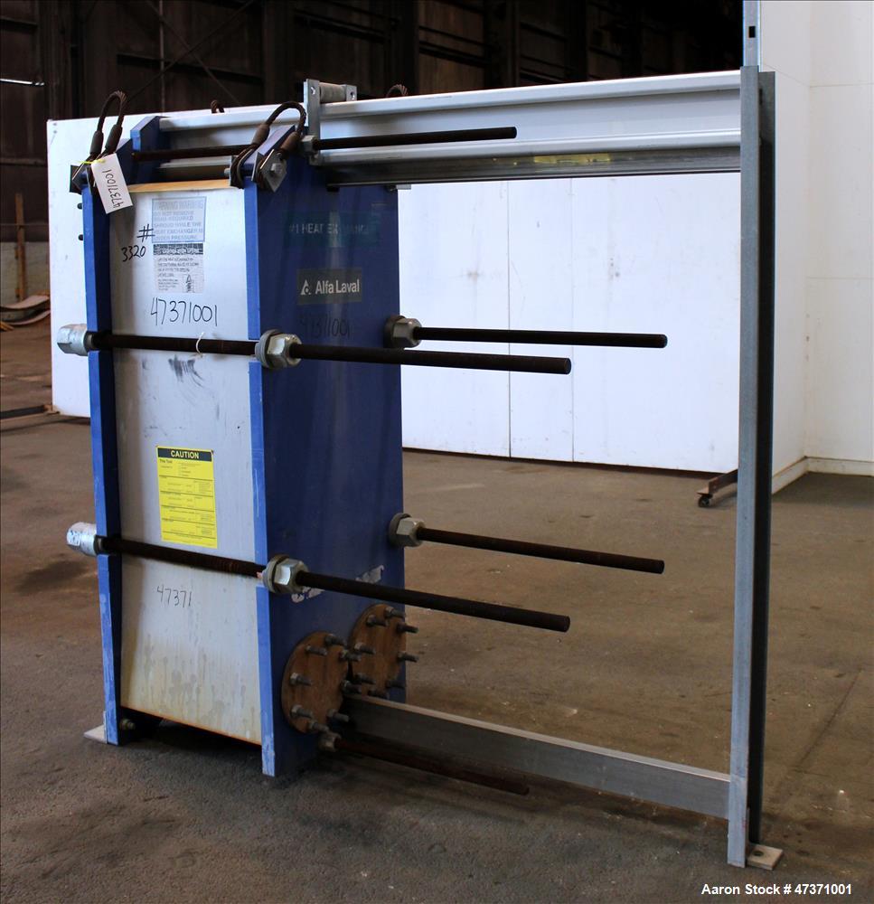 Used Alfa Laval Thermal Plate Exchanger, 1200.82 Square Feet, Model M15-BFG.