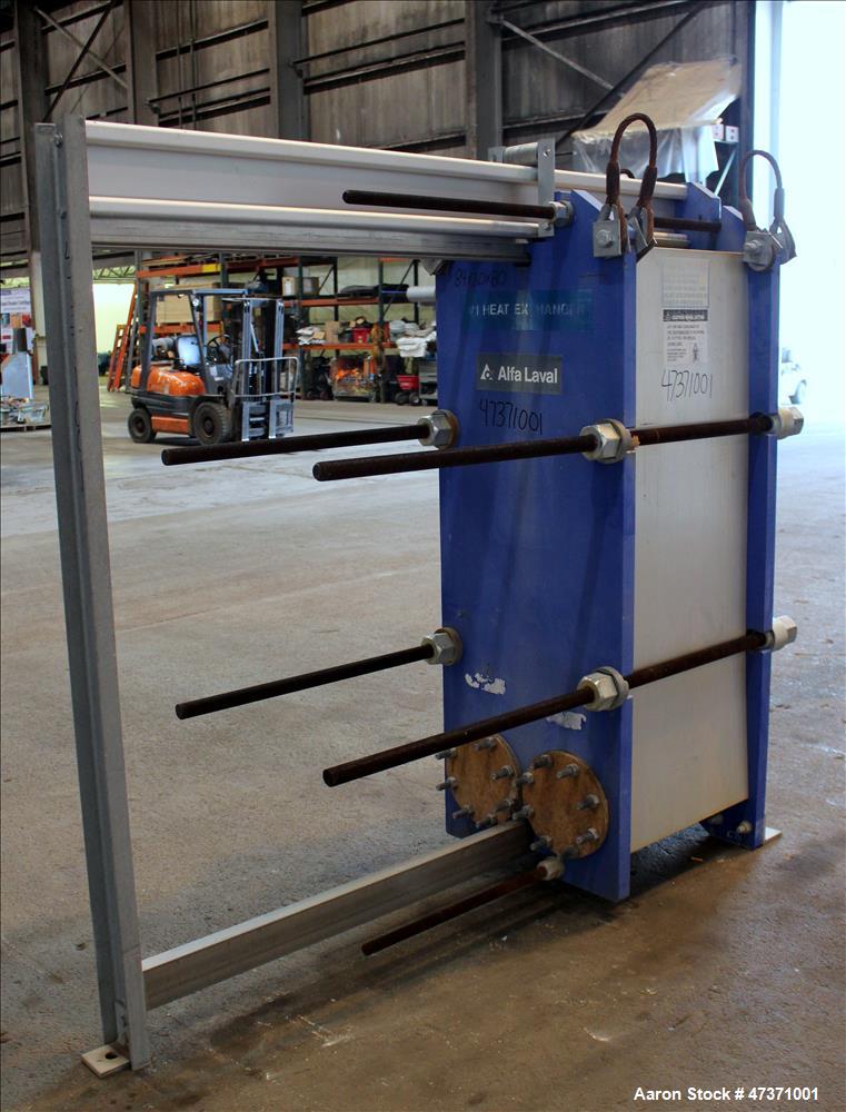 Used Alfa Laval Thermal Plate Exchanger, 1200.82 Square Feet, Model M15-BFG.