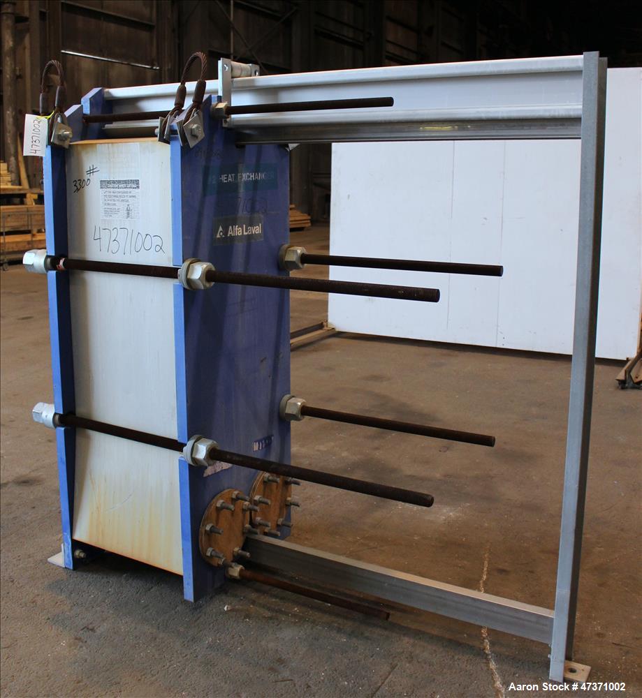 Used Alfa Laval Thermal Plate Exchanger, 1200.82 Square Feet, Model M15-BFG.