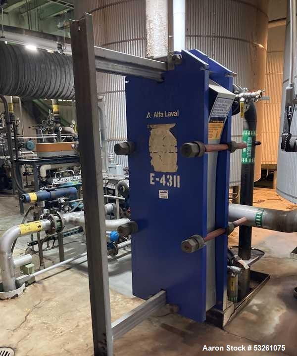 Used Alfa Laval M15-BFG Stainless Steel Plate and Frame Heat Exchange. 513.59 Sq. Ft. Surface Area. E-4311. (77) 0.50MM stainless steel plates.