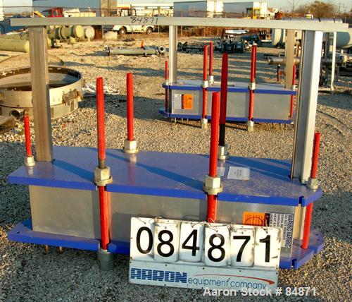 Unused-UNUSED: Alfa Laval gasketed plate heat exchanger, model M15-BFG, 727.4 sq ft, 316 stainless steel. Max flow rate 2000 gallons per minute. 109 approx 24" wide plates, rated 150 psi at 200 deg F...