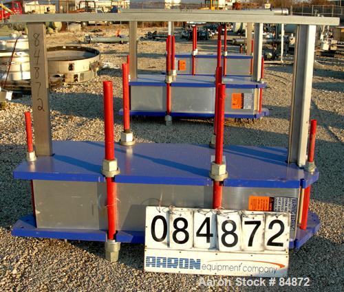 Unused-UNUSED: Alfa Laval gasketed plate heat exchanger, model M15-BFG, 727.4 sq ft, 316 stainless steel. Max flow rate 2000 gallons per minute. 109 approx 24" wide plates, rated 150 psi at 200 deg F...