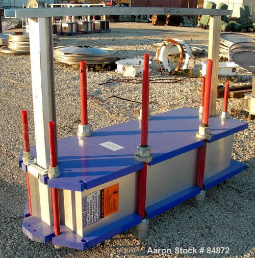 Unused-UNUSED: Alfa Laval gasketed plate heat exchanger, model M15-BFG, 727.4 sq ft, 316 stainless steel. Max flow rate 2000 gallons per minute. 109 approx 24" wide plates, rated 150 psi at 200 deg F...