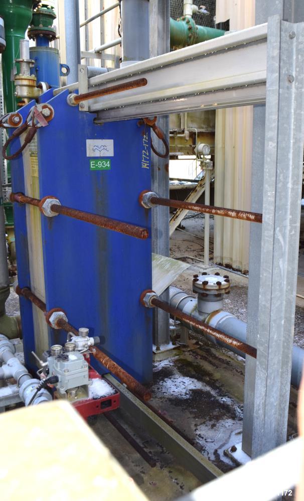 Used Alfa Laval Plate Heat Exchanger, 720.88 sqft area.