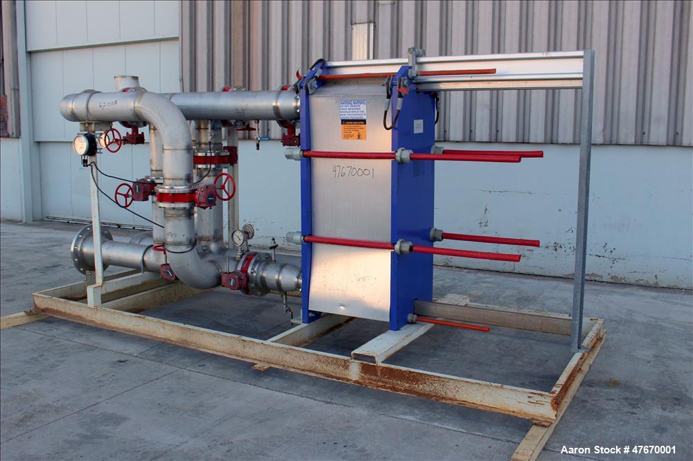 Used Alfa Laval Thermal Plate Exchanger, 967.7 Square Feet, Model M15-MFG.