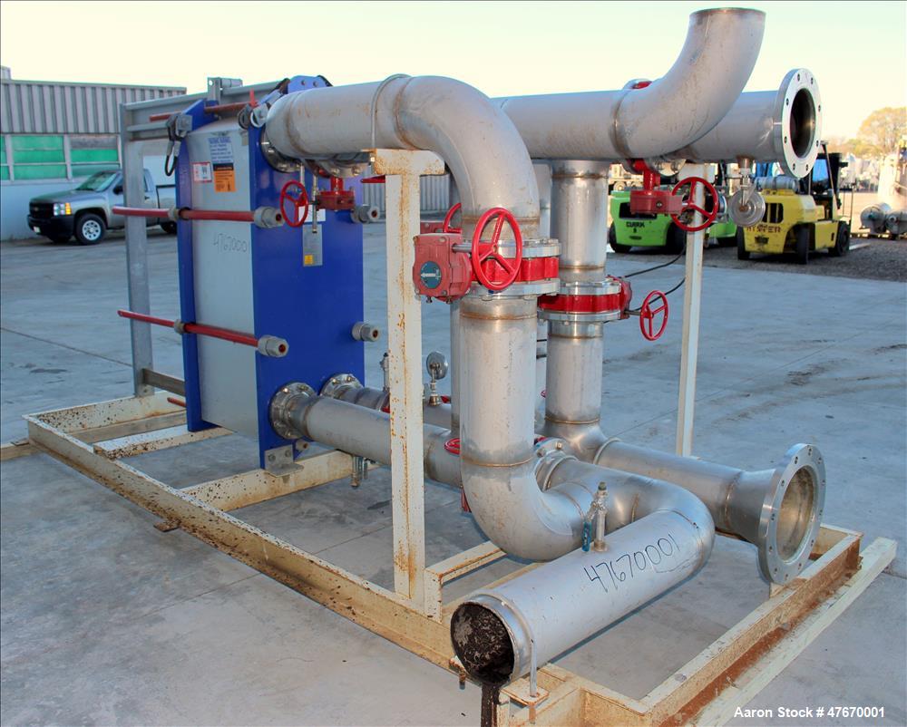 Used Alfa Laval Thermal Plate Exchanger, 967.7 Square Feet, Model M15-MFG.