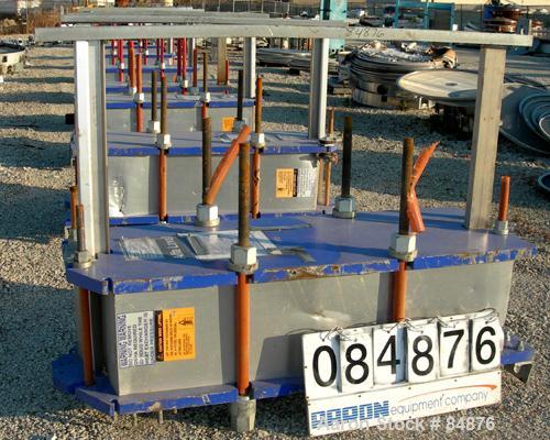 UNUSED- Alfa Laval Gasketed Plate Heat Exchanger, Model M15-MFG, 580.39 Square Feet, 316 Stainless Steel. Max flow rate 2000 gallons per minute. 89 approximately 24" wide plates, rated 150 PSI at 210...