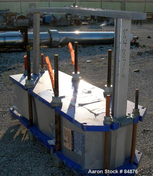 UNUSED- Alfa Laval Gasketed Plate Heat Exchanger, Model M15-MFG, 580.39 Square Feet, 316 Stainless Steel. Max flow rate 2000 gallons per minute. 89 approximately 24" wide plates, rated 150 PSI at 210...