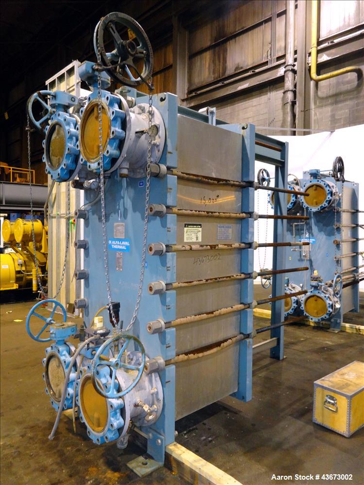 Used Alfa Laval Thermal Paraflow Plate Heat Exchanger, Model M30-FG