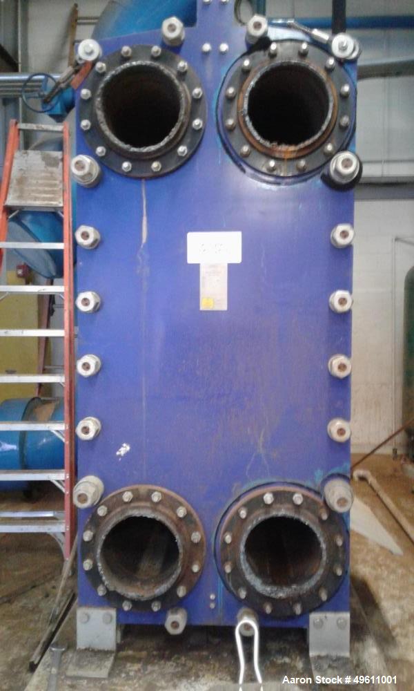 Used Alfa Laval Plate Heat Exchanger. 5090.00 Sq.Ft. Surface Area. Model M30-FG. Approximate 259 .40MM Plates rated 150 PSI @ -20/ + 150 Degree F.New in 2006..
