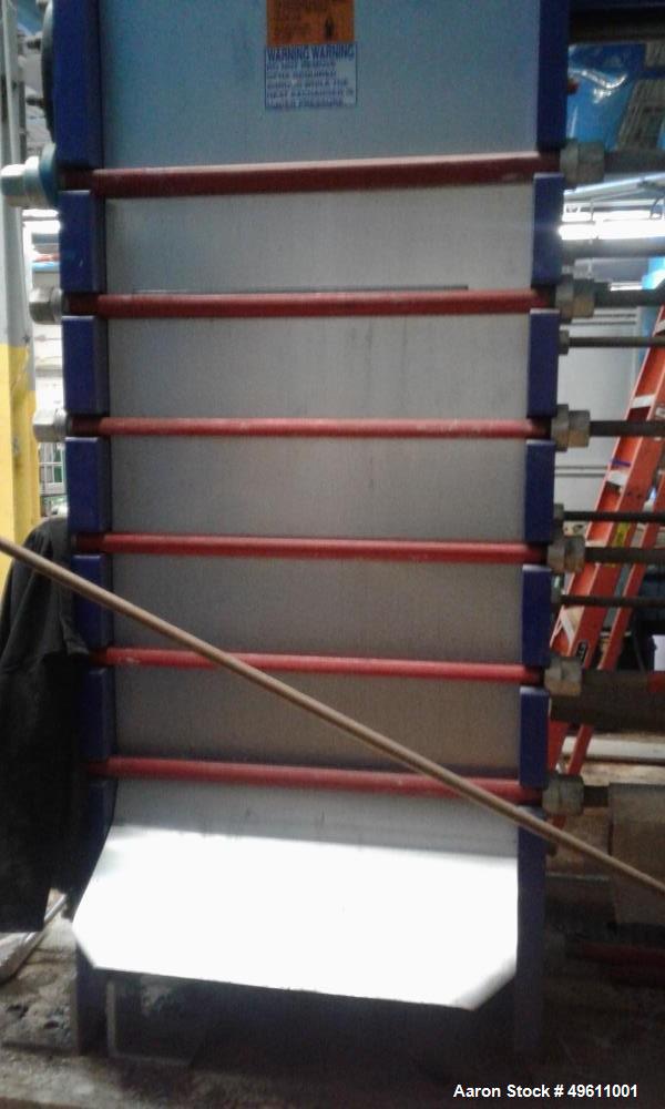 Used Alfa Laval Plate Heat Exchanger. 5090.00 Sq.Ft. Surface Area. Model M30-FG. Approximate 259 .40MM Plates rated 150 PSI @ -20/ + 150 Degree F.New in 2006..