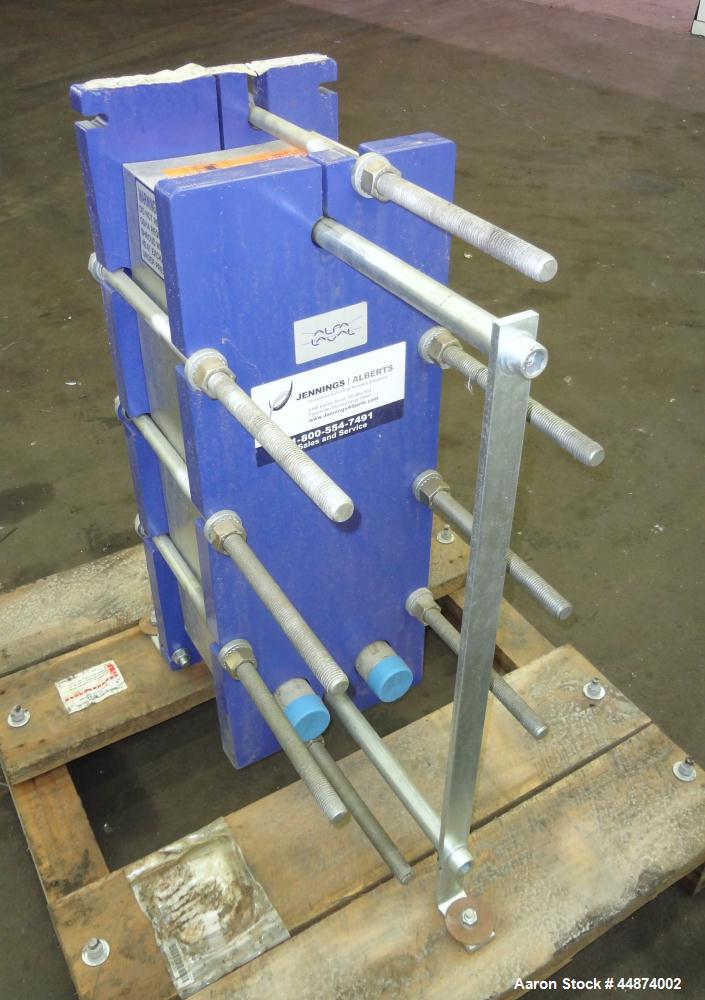 Unused- Alfa Laval Plate Exchanger, Model M6-MFD, 84.4 Square Feet.  (58) 0.60 mm Thick 316 stainless steel plates. Designed...