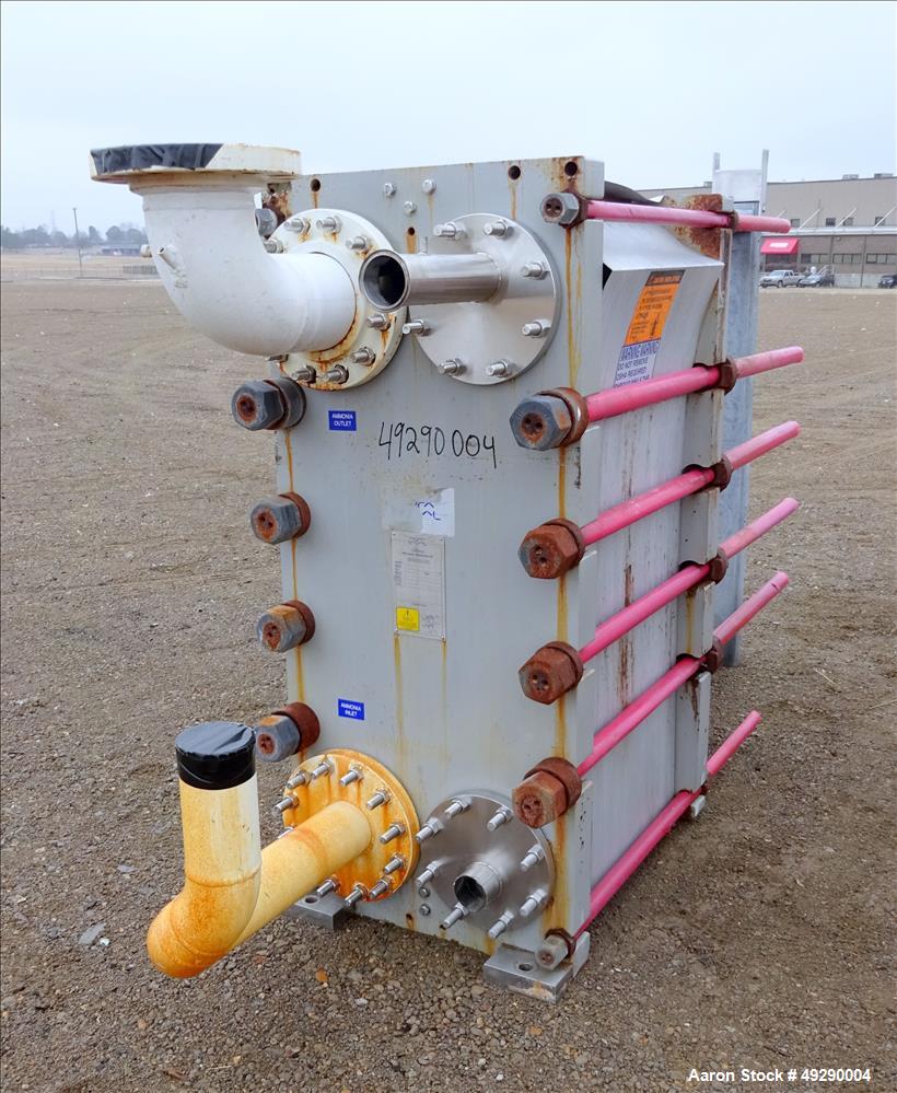 Used Alfa-Laval Plate Exchanger, 990 Square Feet, Model M15-BWFD.