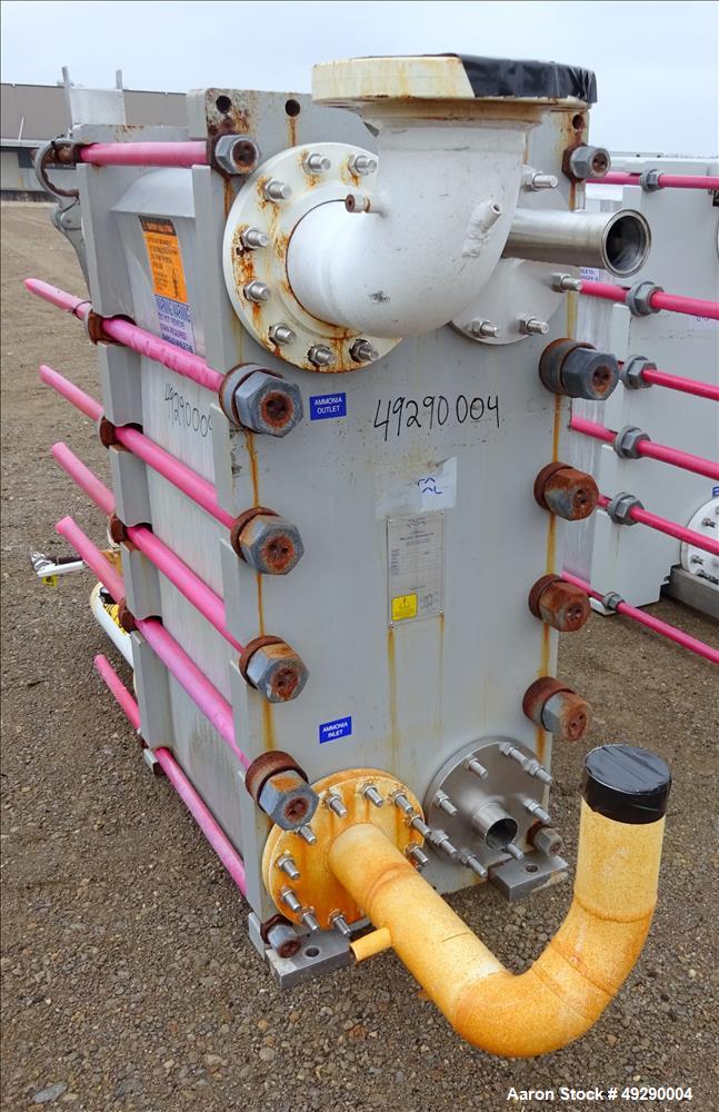 Used Alfa-Laval Plate Exchanger, 990 Square Feet, Model M15-BWFD.