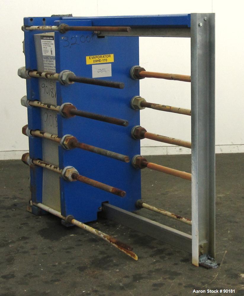 Used Stainless Steel Alfa Laval Plate Heat Exchanger, Model MK15-BWFD, 594.2 sqare feet