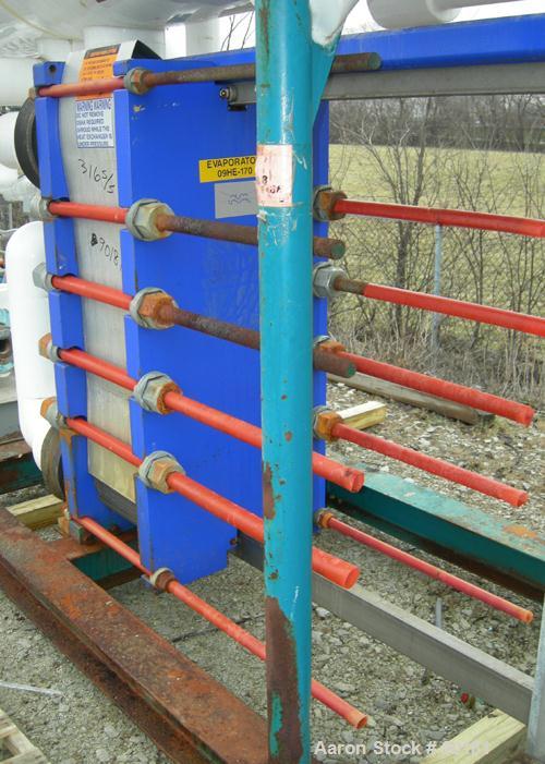 Used Stainless Steel Alfa Laval Plate Heat Exchanger, Model MK15-BWFD, 594.2 sqare feet