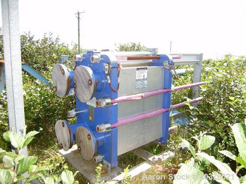 Unused- Alfa Laval Model TM10-BFG Alfa Rexplate Heat Exchangers. Heat transfer area of 497.7 square feet. Each unit consists of 180 plates with all heat exchange surfaces of AISI 316 stainless steel,...