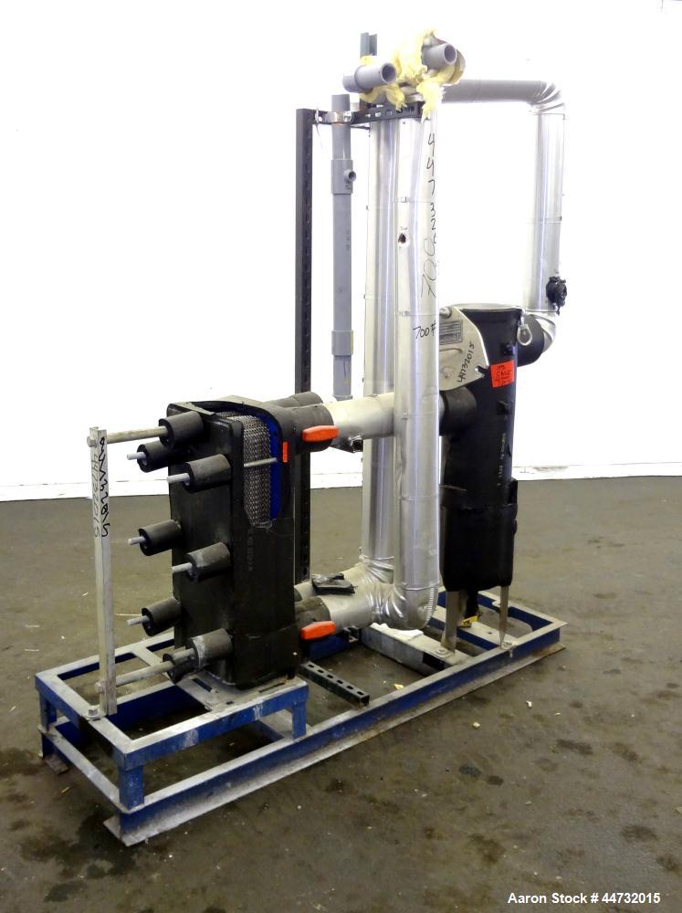 Used Alfa Laval Vicarb Plate Exchanger, 40 Square Feet, Model V13-SST-50