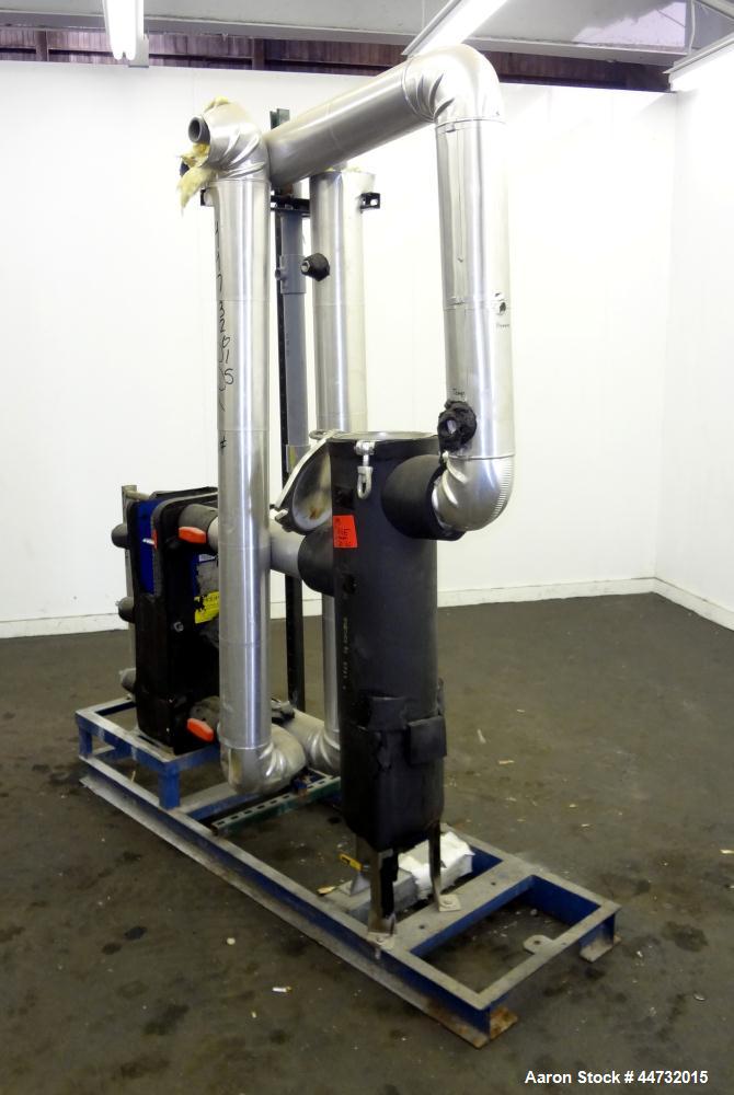Used Alfa Laval Vicarb Plate Exchanger, 40 Square Feet, Model V13-SST-50