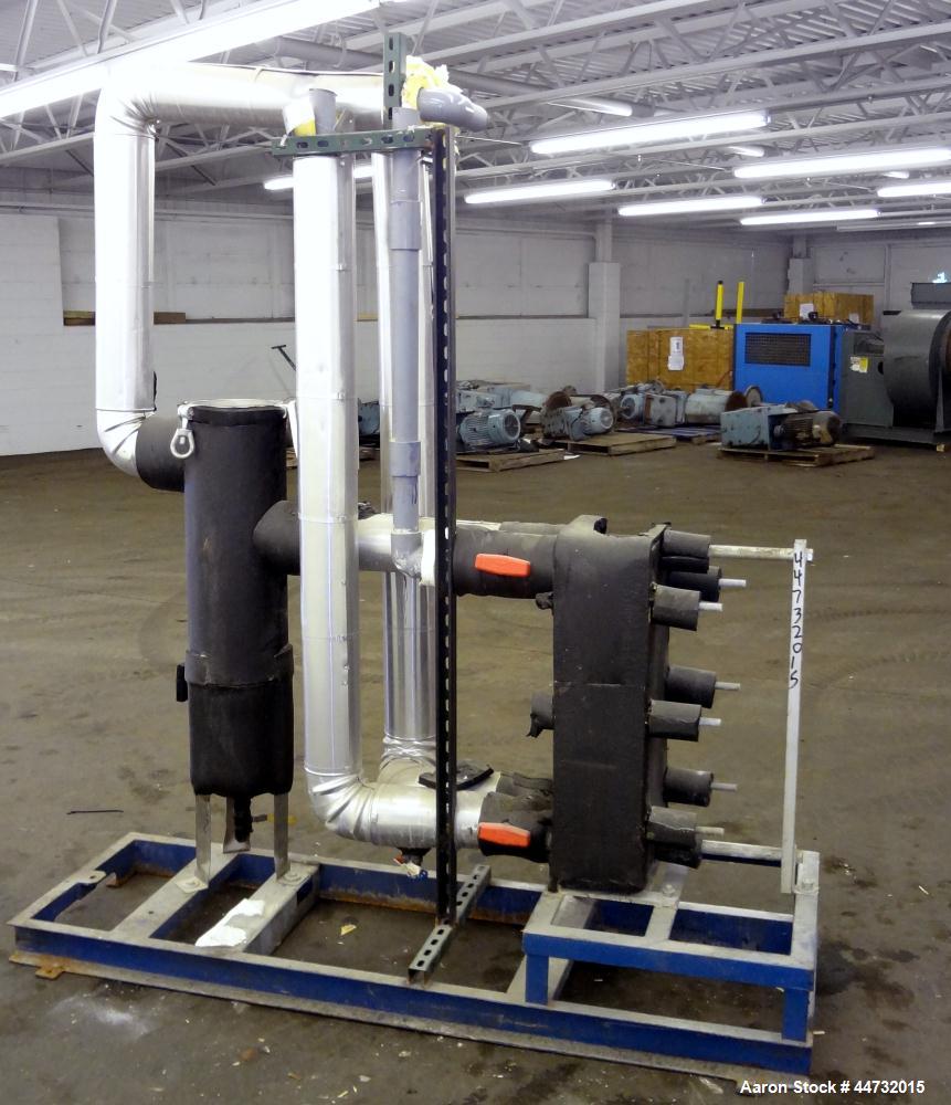 Used Alfa Laval Vicarb Plate Exchanger, 40 Square Feet, Model V13-SST-50