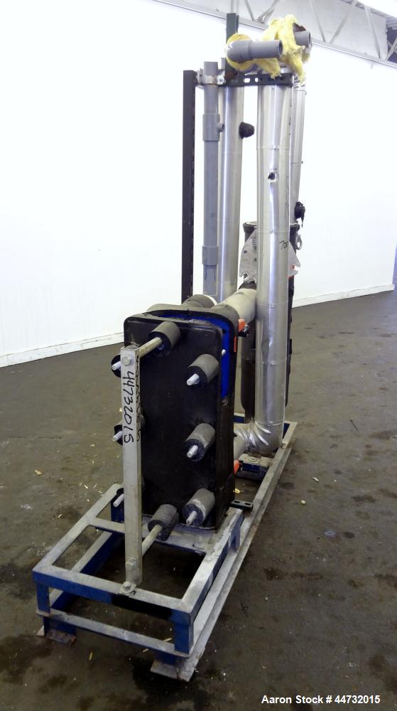 Used Alfa Laval Vicarb Plate Exchanger, 40 Square Feet, Model V13-SST-50