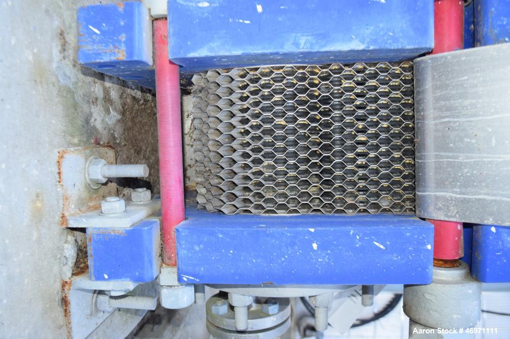 Used Alfa Laval Plate Heat Exchanger, 195.60 Square Feet, Model Widegap200S-FG. (25) 0.80mm 316 Stainless steel plates, rated 145 Full Vacuum psi at -20 to 270 degrees F. National Board# 30388, seria...