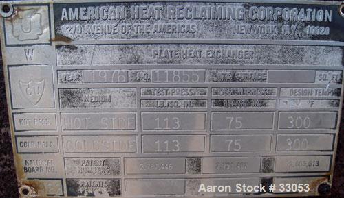 Used American Heat Reclaim Plate Heat Exchanger