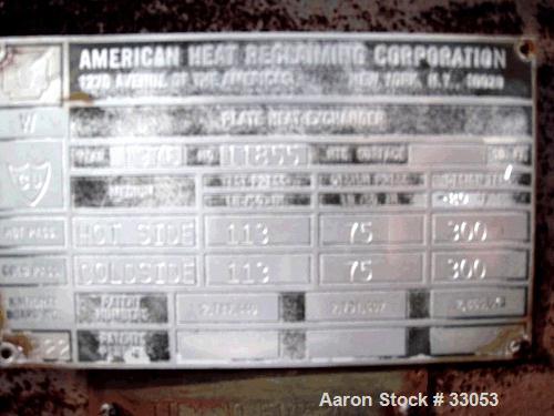Used American Heat Reclaim Plate Heat Exchanger