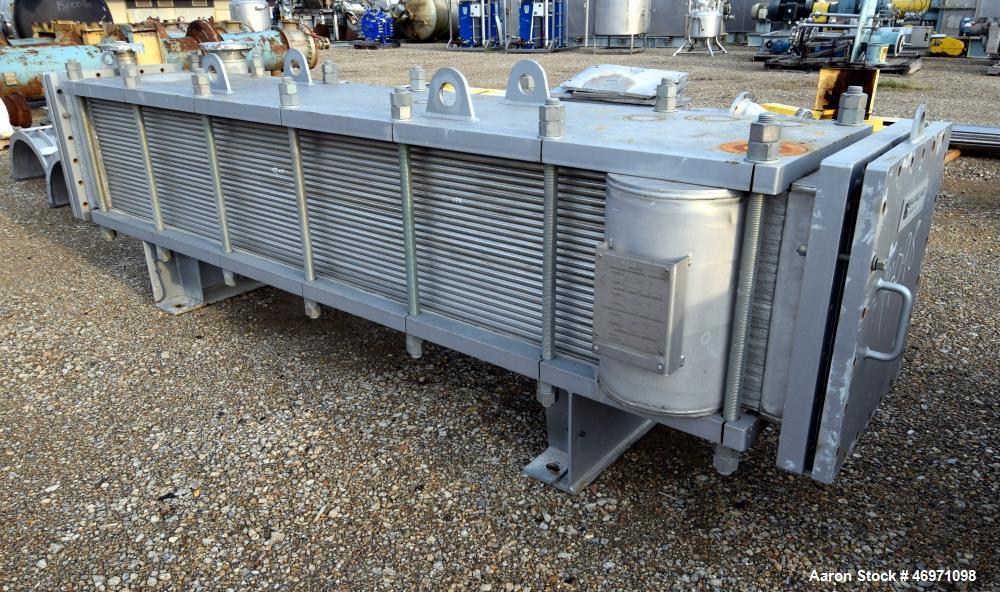 Used- Barriquand Echangeurs Platular Welded Plate Heat Exchanger, 862.81 Square Feet, Model DIXASP 13+12-12X2X3500X520, 316L...