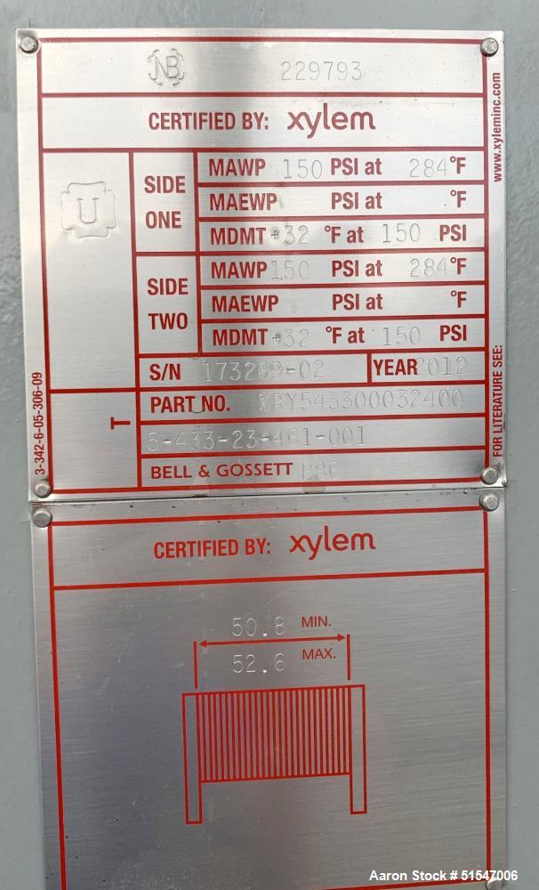 Unused- Bell & Gossett Gasketed Plate Heat Exchanger, Model P86