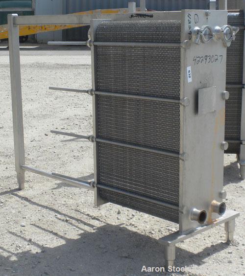 Used Cherry Burrell Thermaflex Plate Heat Exchanger, model 217SBL, 316 stainless steel. Approximately 247 square feet, 20.8 gallons. (130) approximatly 10" wide x 36" long plates. 3’’ tri-clamp inlet...
