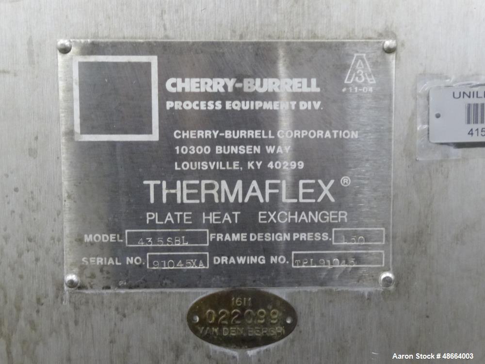 Used- Cherry Burrell Thermaflex Plate Heat Exchanger